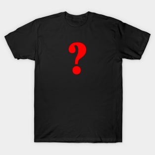 Question Mark ? Emoji in Red T-Shirt